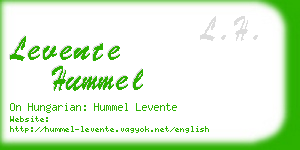 levente hummel business card